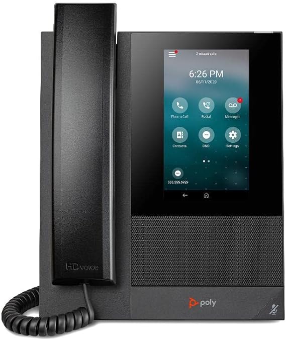 POLY CCX 400 Media Phone, Open SIP, POE only (2200-49700-001). Ships with North American power supply