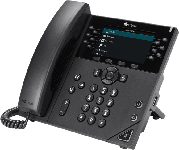 Polycom VVX450 12 Line Desktop Business IP Phone POE 2200-48840-025 B Grade Refurbished
