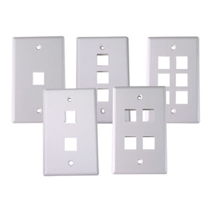 Dynacom Classic Wallplate, Single-Gang, 6-Port (White) (10600-P6-WH) New