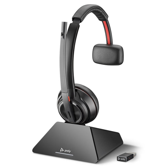 Plantronics Savi 8210 MS Mono Wireless DECT Headset w/USB-A Dongle (209212-01) New