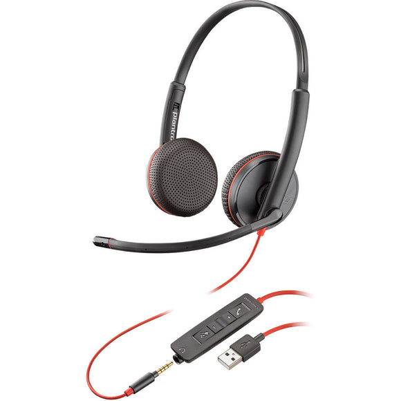 Plantronics Blackwire C3220 USB-A Stereo Headset (209745-22) New