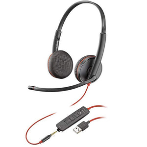 Plantronics Blackwire C3225 Stereo Headset With Type A USB (209747-101) New
