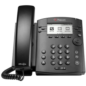 Polycom VVX310 6-Line Desktop Phone Gigabit Ethernet W/HD Voice - PoE (2200-46161-025) Renewed