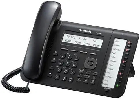 Panasonic KX-NT553-B 3-Line Backlit LCD IP Phone (Black) Refurbished