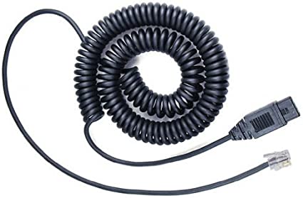 VXI-QD1026G Lower Cable for Jabra, GN Netcom Headsets - all black (VXI-QD1026G) New