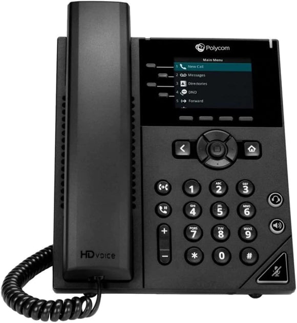 Polycom VVX250 4-Line Desktop Business IP Phone (2200-48820-025) Refurbished B-Stock