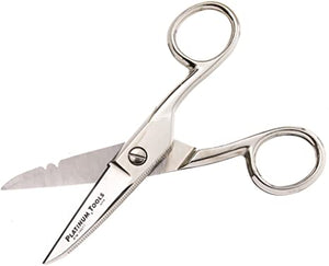 Platinum Tools Electrician's 5" Scissor-Run Scissors, Clamshell (10517C) New