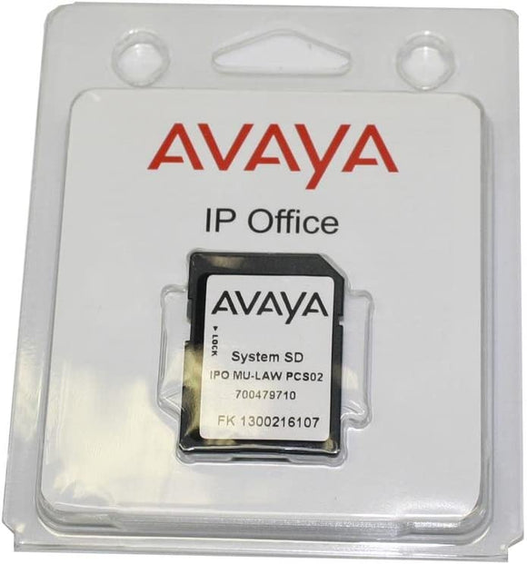 AVAYA IP500 V2 SYSTEM SD CARD MU LAW no licenses on this one see 700479710-ESSENTIAL Unused
