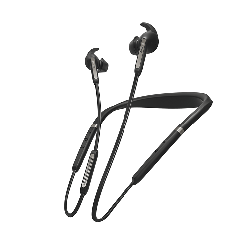 Jabra Evolve 65e MS Bluetooth Wireless Earbuds w/Link 370 UC - Black (6599-623-109) New