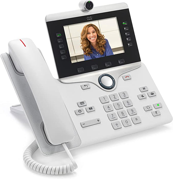 Cisco CP-8865-W-K9 5-Line IP Video Phone w/Bluetooth & WiFi, White (CP-8865-W-K9) Unused