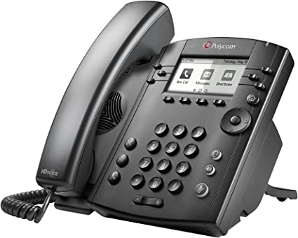 Polycom VVX300 6-Line Desktop Phone W/HD Voice, POE, Ships W/Out P/S (2200-46135-025) New Open Box