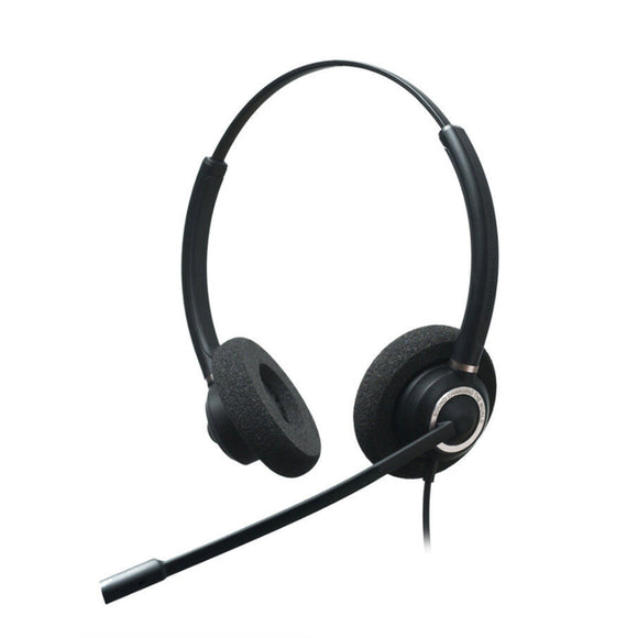 Addasound Crystal 2832 Wired Binaural Noise-canceling Headset with Quick Disconnect & Foam Ear Cushions - No Lower Cable Included (CRYSTAL 2832) New