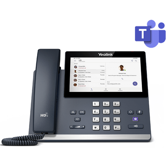 Yealink MP56 Teams Edition IP Phone - 7in Touch Screen w/Android 9 OS - PoE (MP56-TEAMS) Refurb