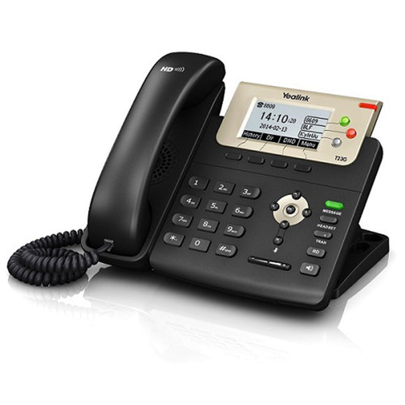 Yealink SIP-T23G 3-Line IP Phone with Dual-Port Gig Ethernet - PoE Enabled (SIP-T23G) New