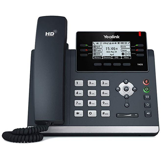 Yealink SIP-T42S 12-Line IP Phone PoE (SIP-T42S-REF) Refurbished
