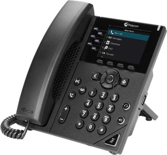 Polycom VVX350 6-Line IP Phone (2200-48830-025) New Open Box