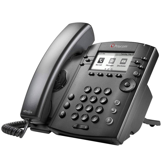 Polycom VVX 300 6-Line Desktop Phone w/HD Voice - PoE (2200-46135-025) Unused