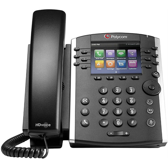 Polycom VVX 400 12-Line Desktop Phone w/HD Voice - PoE (2200-46157-025) Unused