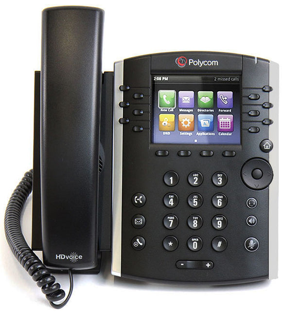 Polycom VVX 401 12-Line Business Media Phone - PoE (2200-48400-025) Refurb B-Stock