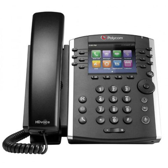 Polycom VVX 410 12-Line Business Media Phone - PoE (2200-46162-025) Renewed