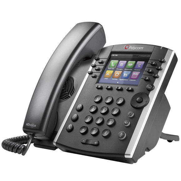 Polycom VVX 411 12-Line IP Phone w/HD Voice, PoE (2200-48450-025) Renewed