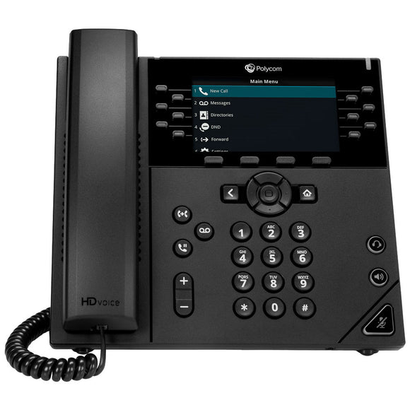 Polycom VVX 450 12-Line Desktop Business IP Phone - PoE (2200-48840-025) Renewed