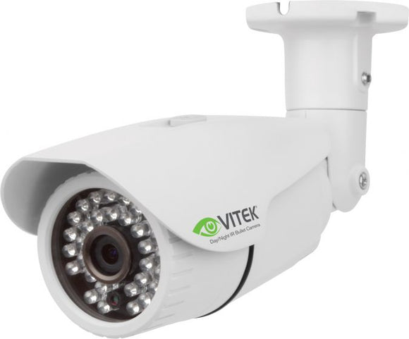 Vitek 2 Megapixel IR Bullet 3 6MM Lens 12VDC PoE 120 IR Range Dual H264 MJPEG (VTC-IR302 FNP) New